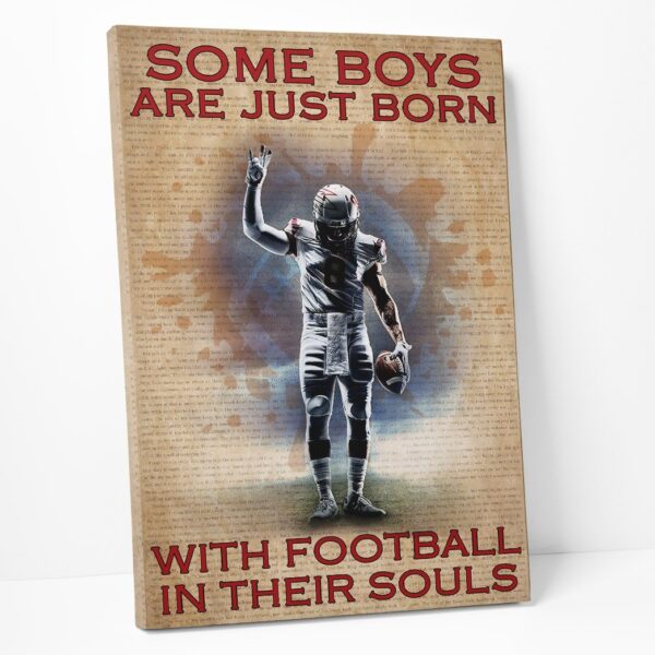 Gearhuman 3D With Football In Their Souls Custom Canvas GB29013 Canvas