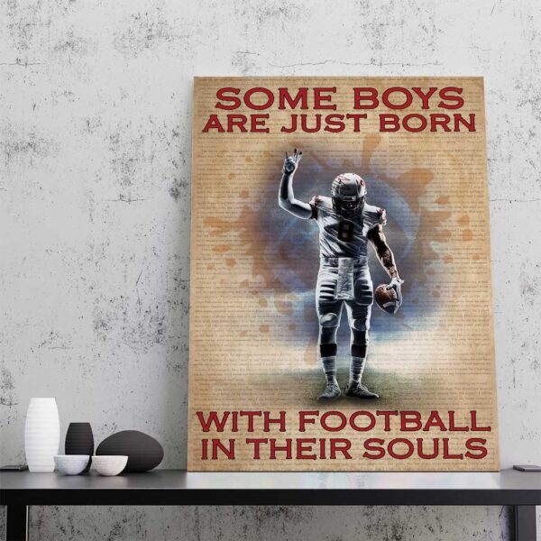 Gearhuman 3D With Football In Their Souls Custom Canvas GB29013 Canvas