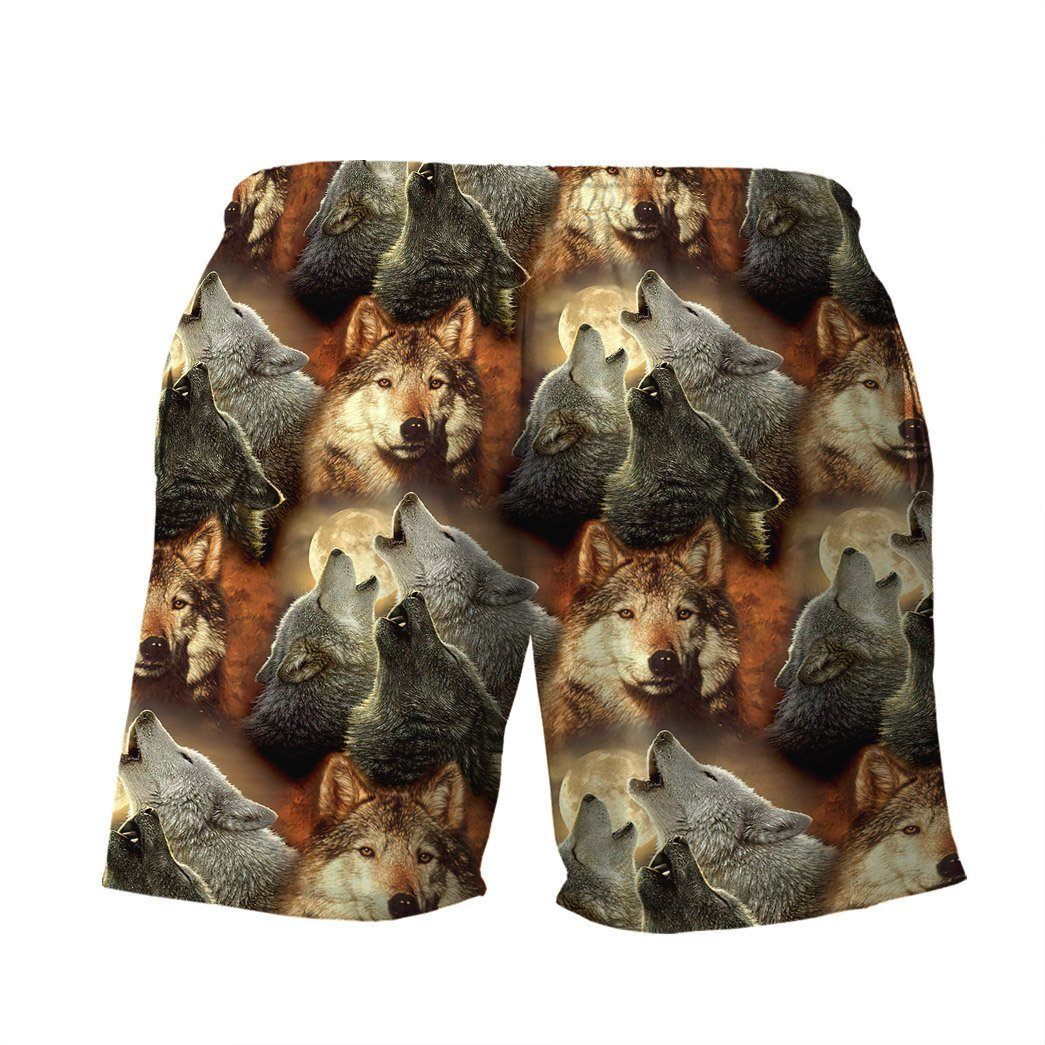 Gearhuman 3D Wolf Beach Short ZZ3105215 Men Shorts