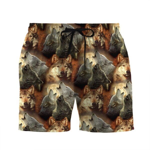 Gearhuman 3D Wolf Beach Short ZZ3105215 Men Shorts Beach Shorts / S 