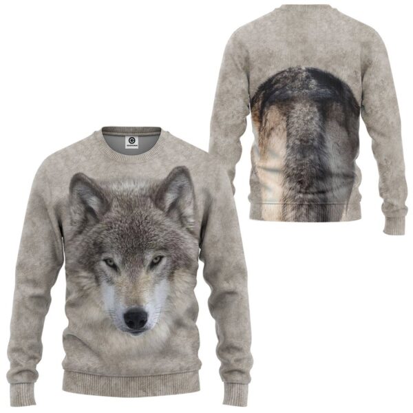 Gearhuman 3D Wolf Front And Back Tshirt Hoodie Apparel GV09033 3D Apparel