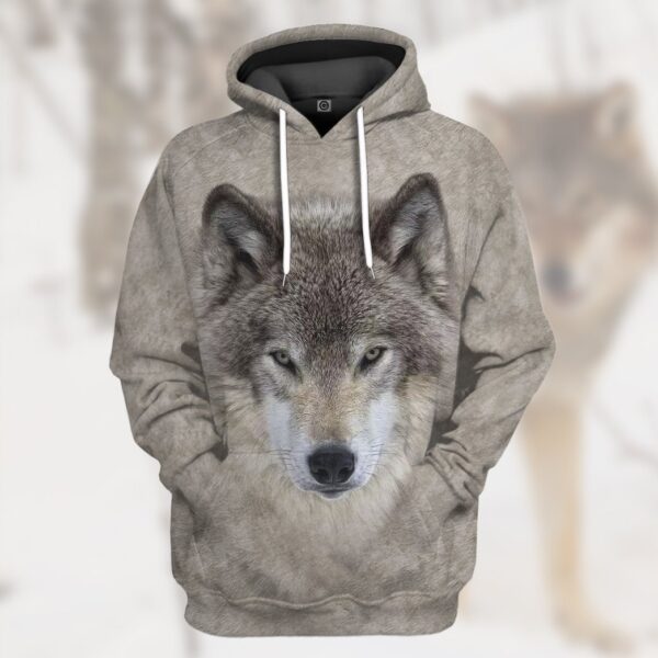 Gearhuman 3D Wolf Front And Back Tshirt Hoodie Apparel GV09033 3D Apparel