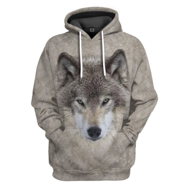 Gearhuman 3D Wolf Front And Back Tshirt Hoodie Apparel GV09033 3D Apparel Hoodie S