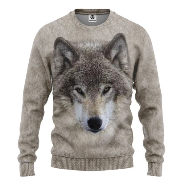 Gearhuman 3D Wolf Front And Back Tshirt Hoodie Apparel GV09033 3D Apparel Long Sleeve S