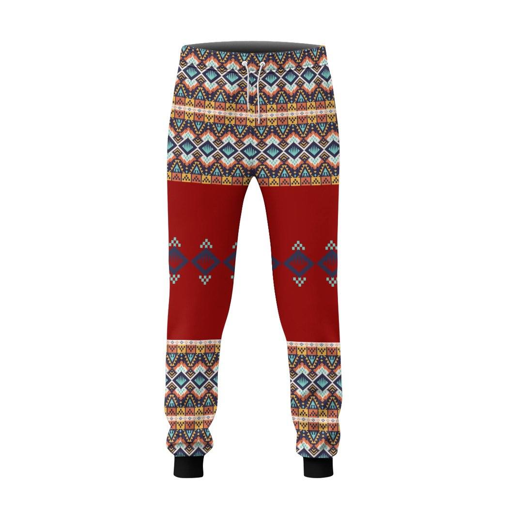 Gearhuman 3D Wolf Native American Sweatpants GB03034 Sweatpants Sweatpants S