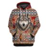 Gearhuman 3D Wolf Native American Tshirt Hoodie Apparel GB03033 3D Apparel Hoodie S