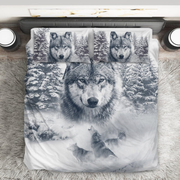 Gearhuman 3D Wolf Snow Bedding Set GB11033 Bedding Set
