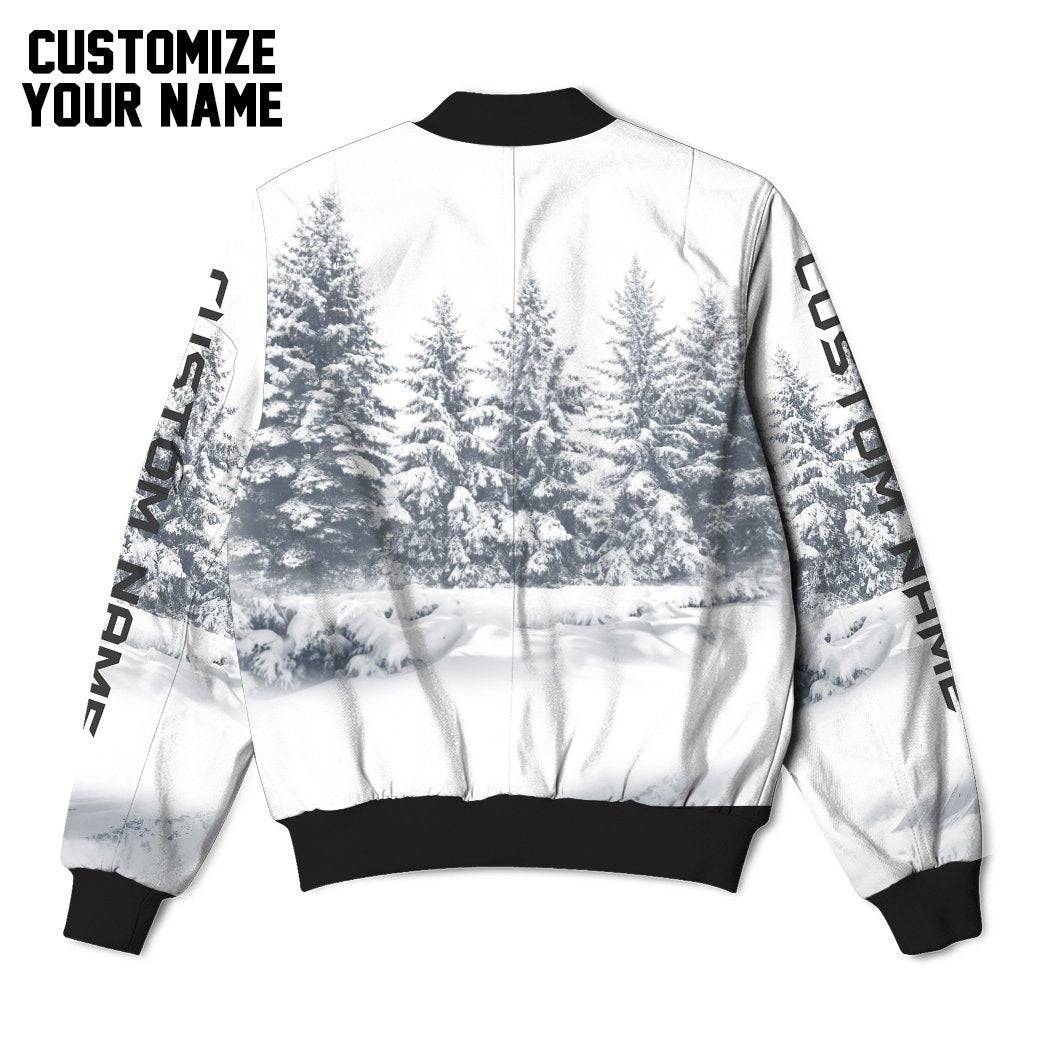Gearhuman 3D Wolf Snow Custom Name Bomber GB03035 Bomber