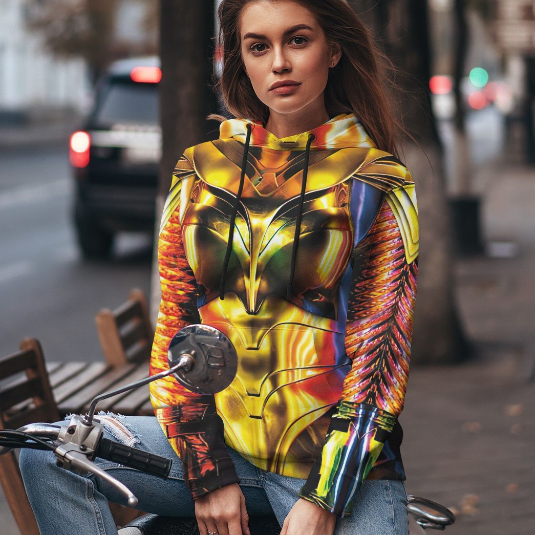 Gearhuman 3D Wonder Woman 1984 Colourful Custom Tshirt Hoodie Appreal CU03121 3D Apparel