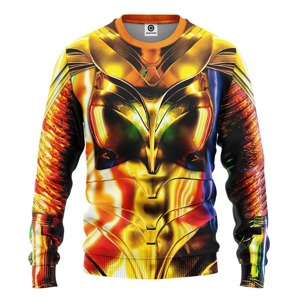 Gearhuman 3D Wonder Woman 1984 Colourful Custom Tshirt Hoodie Appreal CU03121 3D Apparel Long Sleeve S