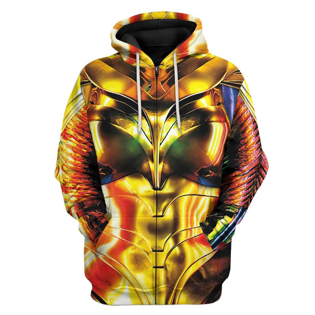 Gearhuman 3D Wonder Woman 1984 Colourful Custom Tshirt Hoodie Appreal CU03121 3D Apparel Zip Hoodie S