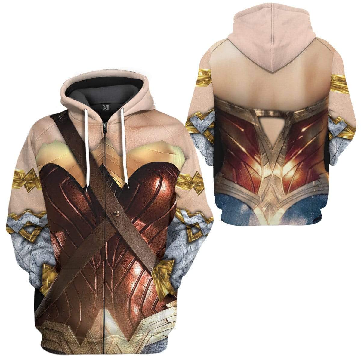 Gearhuman 3D Wonder Woman Costume Custom Hoodie Apparel GW13089 3D Custom Fleece Hoodies