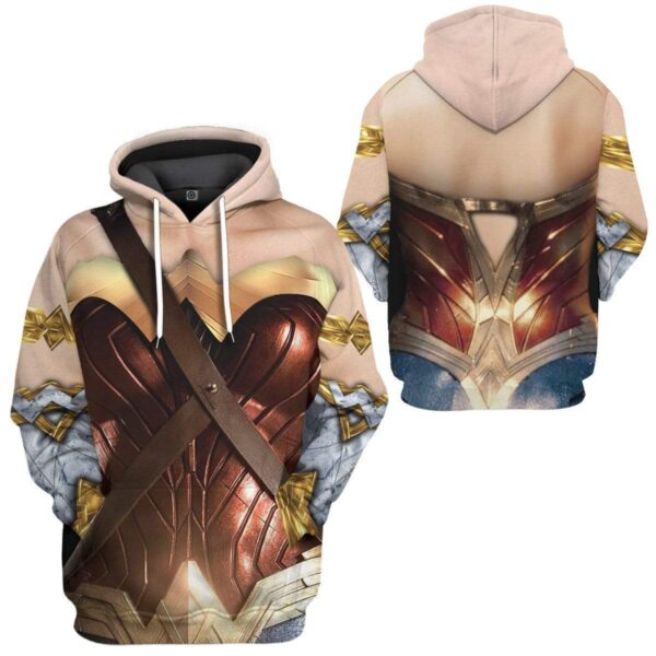 Gearhuman 3D Wonder Woman Costume Custom Hoodie Apparel GW13089 3D Custom Fleece Hoodies