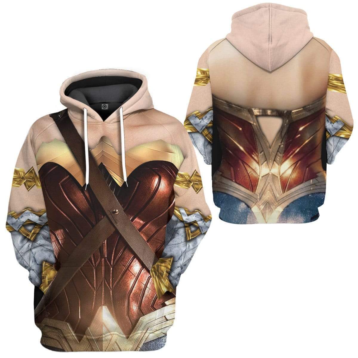 Gearhuman 3D Wonder Woman Costume Custom Hoodie Apparel GW13089 3D Custom Fleece Hoodies