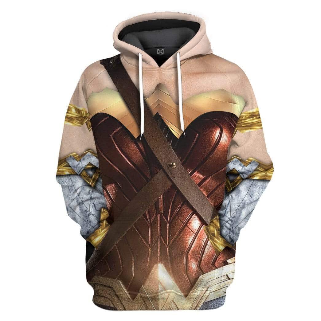 Gearhuman 3D Wonder Woman Costume Custom Hoodie Apparel GW13089 3D Custom Fleece Hoodies Hoodie S