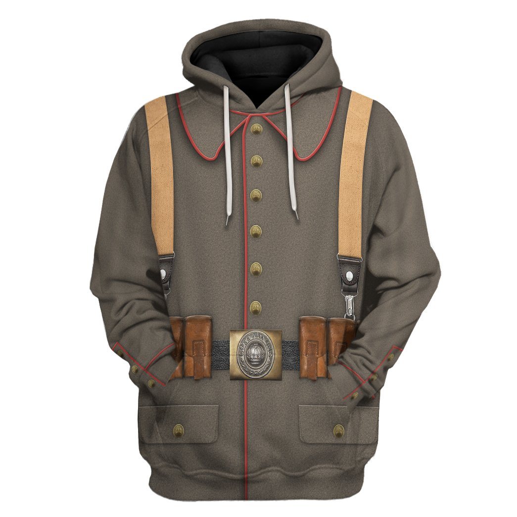 Gearhuman 3D WW1 German Soldier Tshirt Hoodie Apparel GK081215 3D Apparel Hoodie S