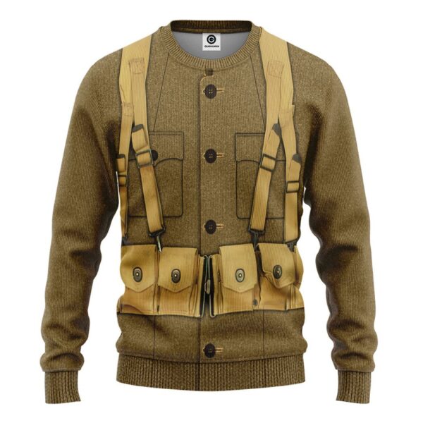 Gearhuman 3D WWI Soldier Custom Tshirt Hoodie Appreal CK19112 3D Apparel Long Sleeve S