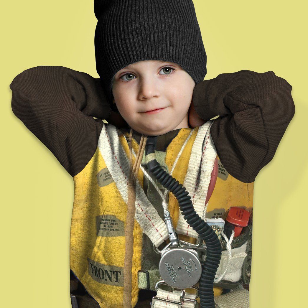 Gearhuman 3D WWII Pilot Soldier Kid Tshirt Hoodie Apparel GK07013 Kid 3D Apparel