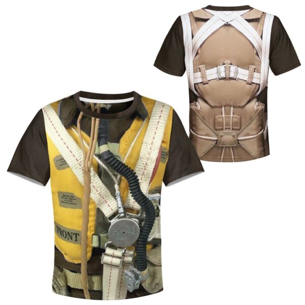 Gearhuman 3D WWII Pilot Soldier Kid Tshirt Hoodie Apparel GK07013 Kid 3D Apparel