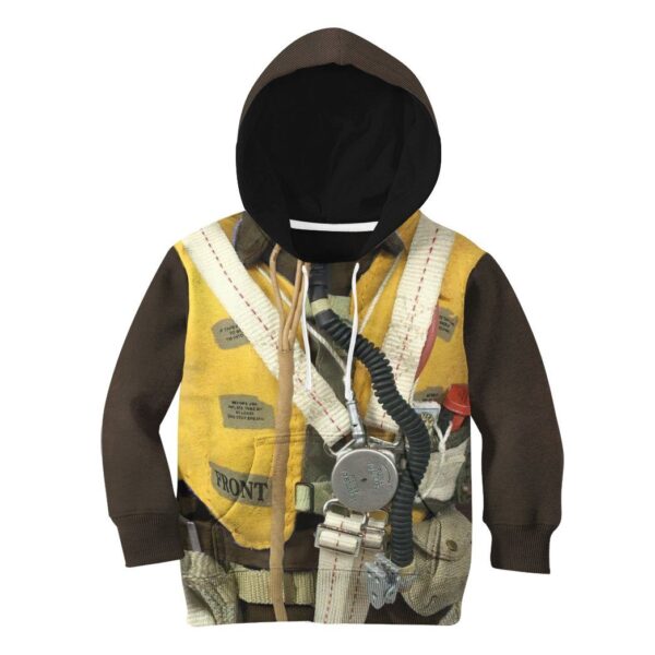 Gearhuman 3D WWII Pilot Soldier Kid Tshirt Hoodie Apparel GK07013 Kid 3D Apparel Kid Hoodie S'