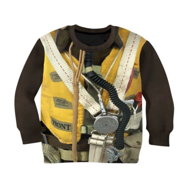 Gearhuman 3D WWII Pilot Soldier Kid Tshirt Hoodie Apparel GK07013 Kid 3D Apparel Kid Sweatshirt S'