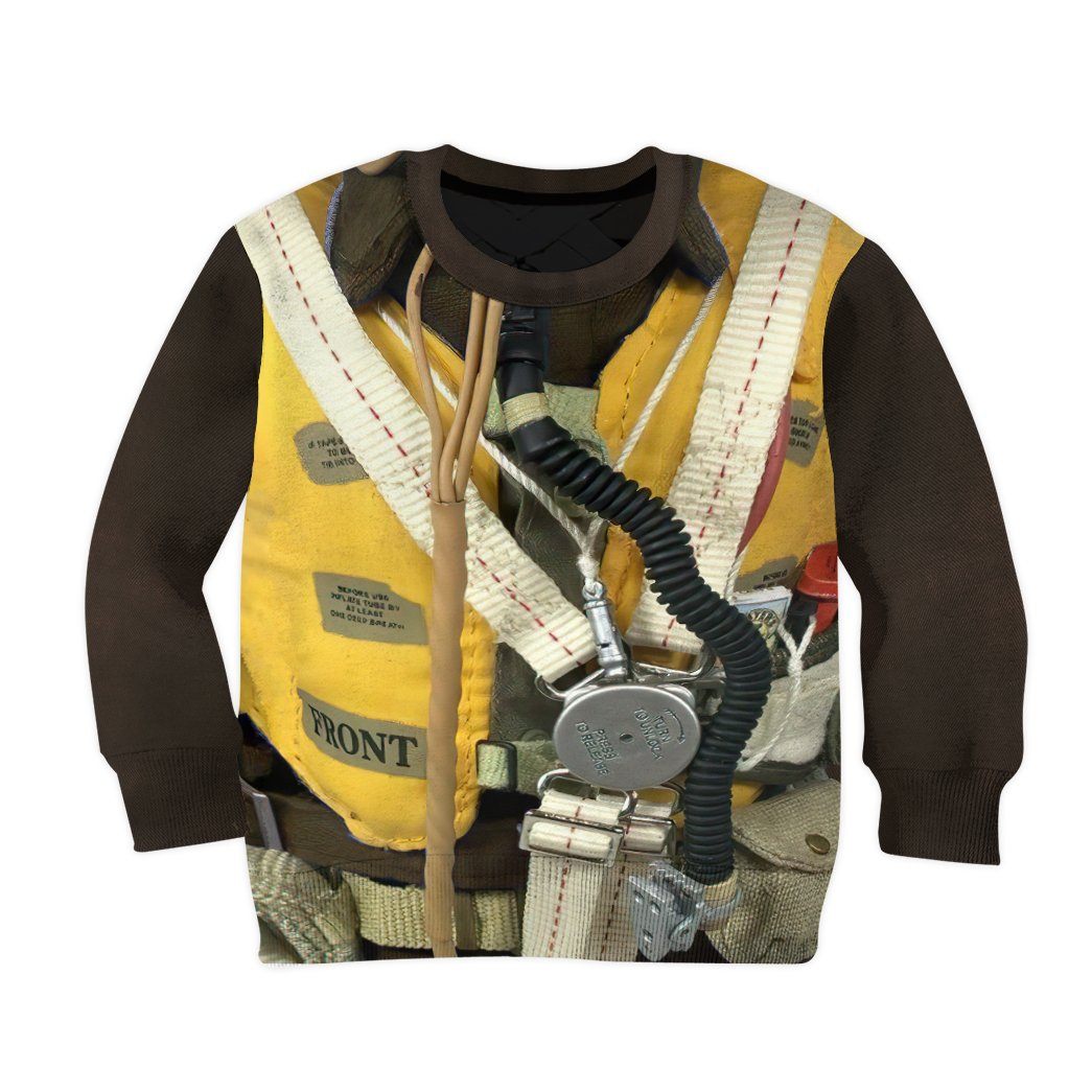 Gearhuman 3D WWII Pilot Soldier Kid Tshirt Hoodie Apparel GK07013 Kid 3D Apparel Kid Sweatshirt S'