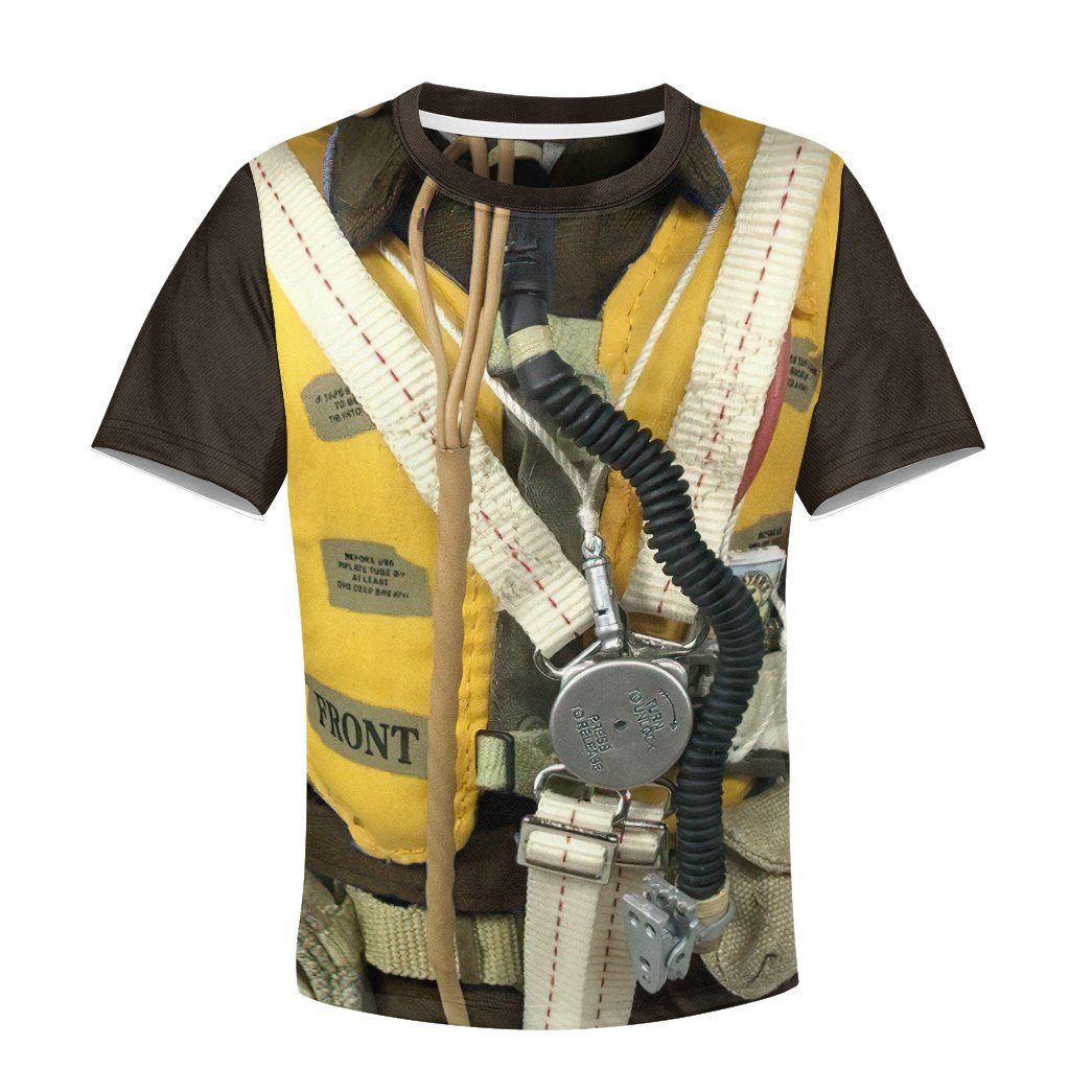 Gearhuman 3D WWII Pilot Soldier Kid Tshirt Hoodie Apparel GK07013 Kid 3D Apparel Kid T-Shirt M'