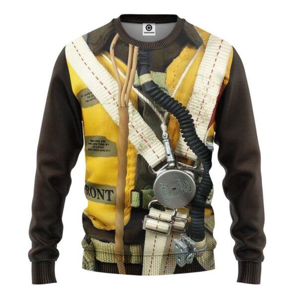 Gearhuman 3D WWII Pilot Soldier Tshirt Hoodie Apparel CK071211 3D Apparel Long Sleeve S