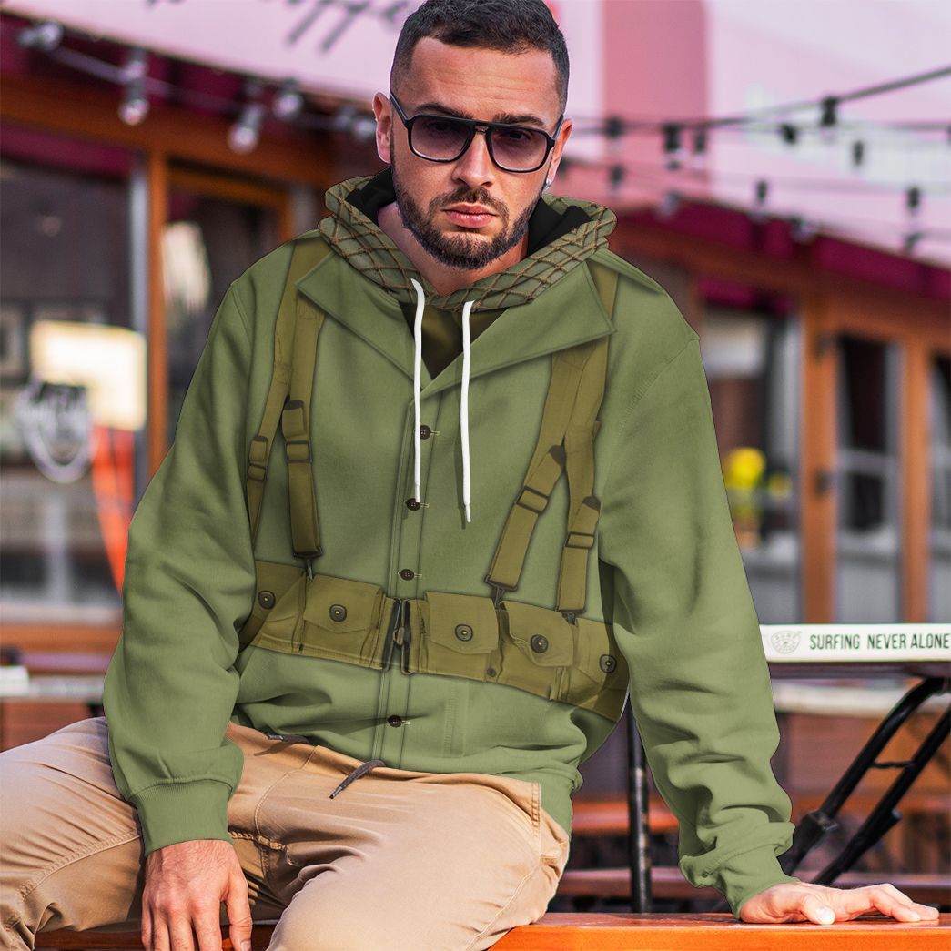 Gearhuman 3D WWII Soldier Custom Tshirt Hoodie Appreal CK19114 3D Apparel