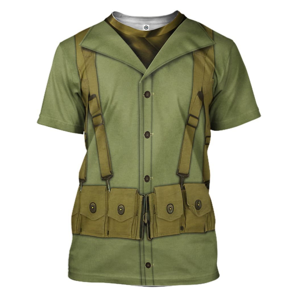 Gearhuman 3D WWII Soldier Custom Tshirt Hoodie Appreal CK19114 3D Apparel T-Shirt S