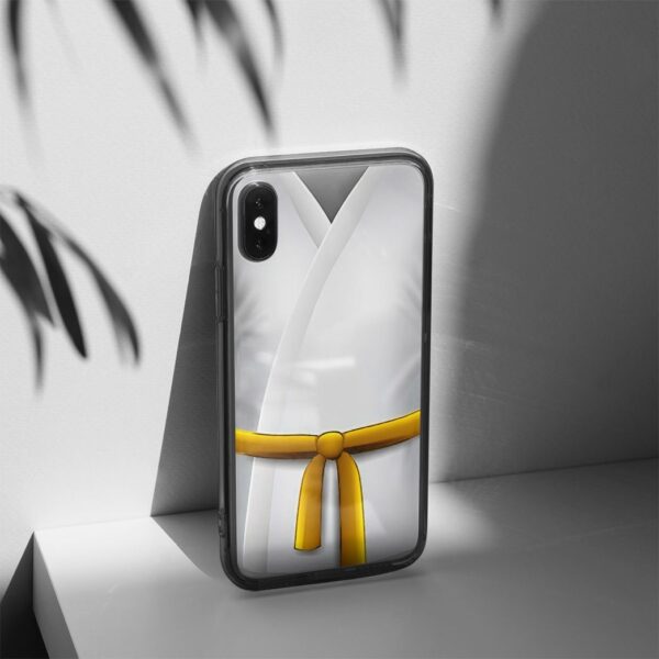 Gearhuman 3D Yellow Karate Belt Phone Case ZK1706218 Glass Phone Case 