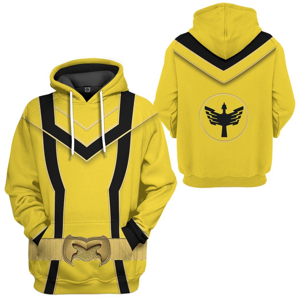 Gearhuman 3D Yellow Power Rangers Mystic Force Tshirt Hoodie Apparel GB130112 3D Apparel