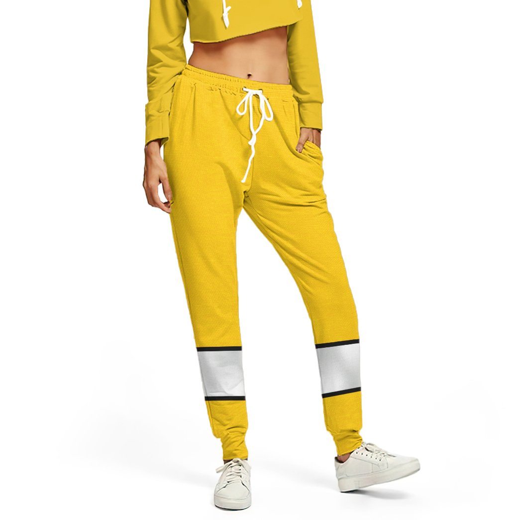 Gearhuman 3D Yellow Power Rangers Time Force Sweatpants GB15014 Sweatpants Sweatpants S