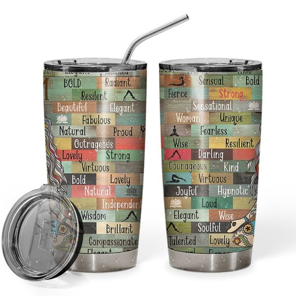 Gearhuman 3D Yoga I Am Custom Design Vacuum Insulated Tumbler GV08092 Tumbler 20oz