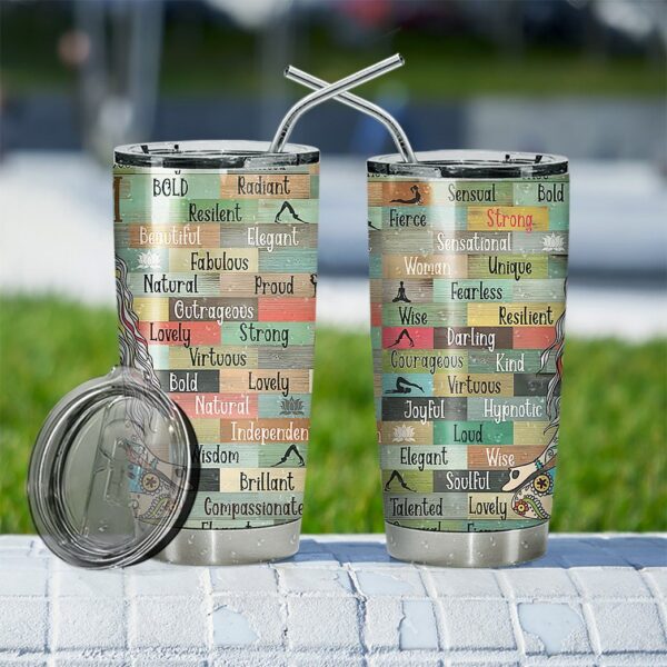 Gearhuman 3D Yoga I Am Custom Design Vacuum Insulated Tumbler GV08092 Tumbler