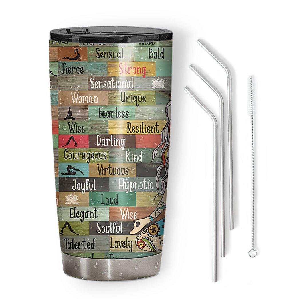 Gearhuman 3D Yoga I Am Custom Design Vacuum Insulated Tumbler GV08092 Tumbler