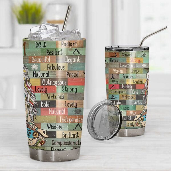 Gearhuman 3D Yoga I Am Custom Design Vacuum Insulated Tumbler GV08092 Tumbler