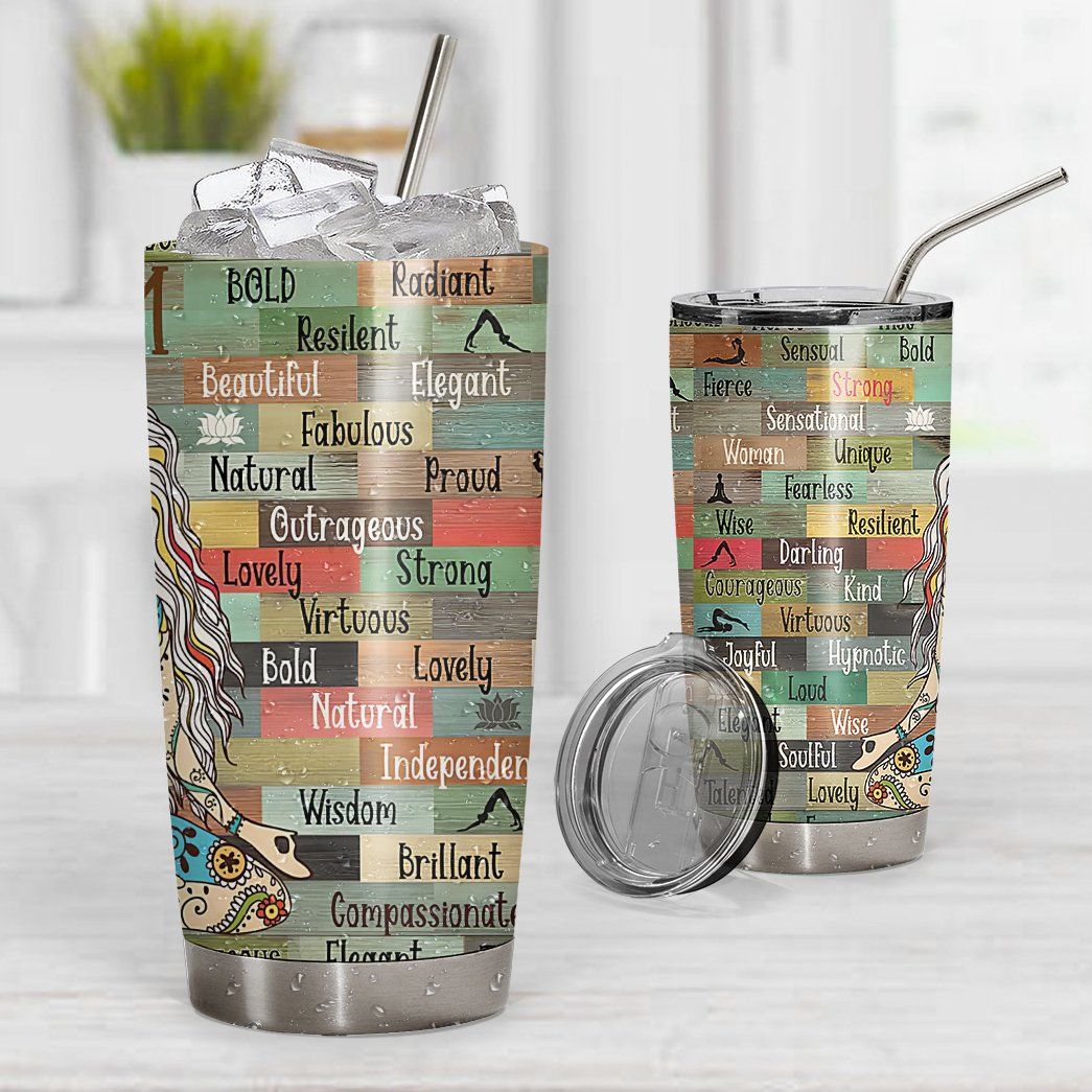 Gearhuman 3D Yoga I Am Custom Design Vacuum Insulated Tumbler GV08092 Tumbler