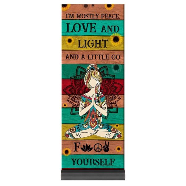 Gearhuman 3D Yoga I Am Mostly Peace Custom Yoga Mat GW1706214 Yoga Mat Yoga Mat 71.37"x26.52"