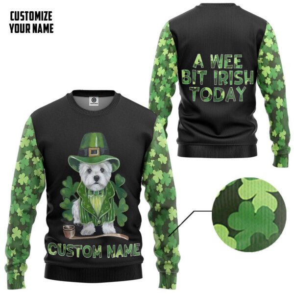 Gearhuman 3D Yorkshire Terrier St Patrick's Day Custom Name Tshirt Hoodie Apparel GB010211 3D Apparel