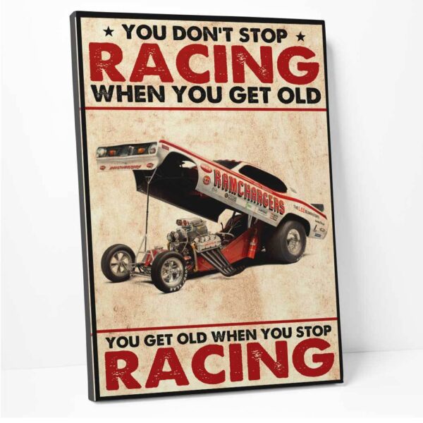 Gearhuman 3D You Get Old When You Stop Racing Canvas ZK2705212 Canvas