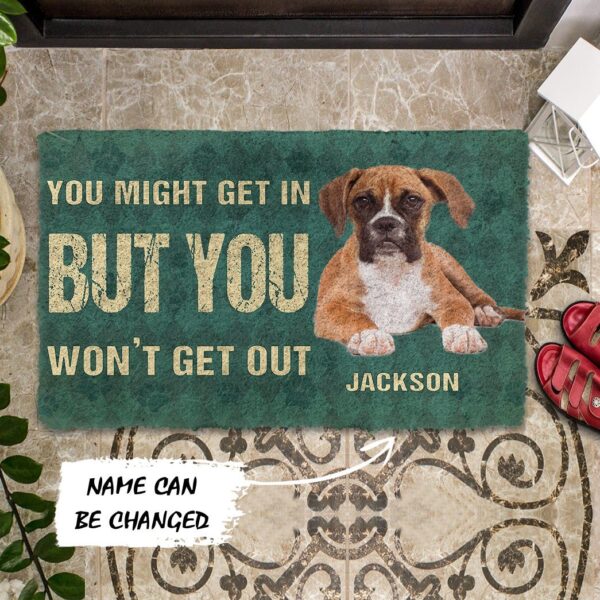 Gearhuman 3D You Might Get In But You Wont Get Out Boxers Dog Doormat GV29012 Doormat
