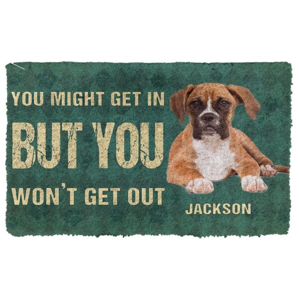 Gearhuman 3D You Might Get In But You Wont Get Out Boxers Dog Doormat GV29012 Doormat Doormat S(15,8''x23,6'')