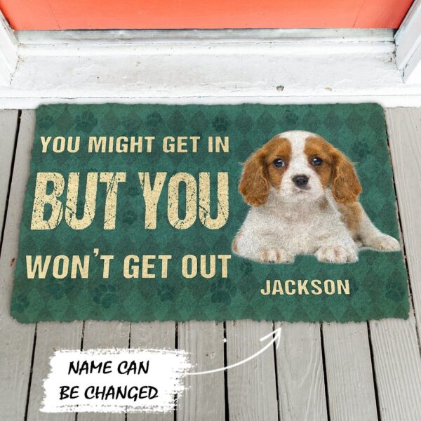 Gearhuman 3D You Might Get In But You Wont Get Out Cavalier King Charles Spaniels Dog Doormat GV280130 Doormat
