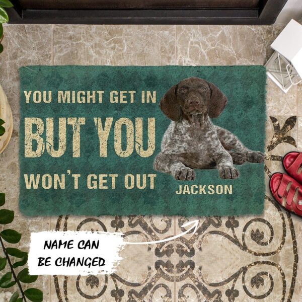 Gearhuman 3D You Might Get In But You Wont Get Out Pointers German Shorthaired Dog Doormat GV29017 Doormat