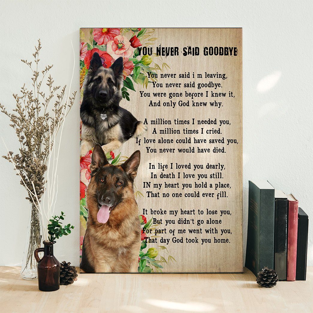 Gearhuman 3D You Never Say Goodbye German Shepherd Canvas GK02028 Canvas