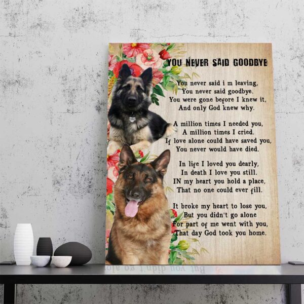 Gearhuman 3D You Never Say Goodbye German Shepherd Canvas GK02028 Canvas