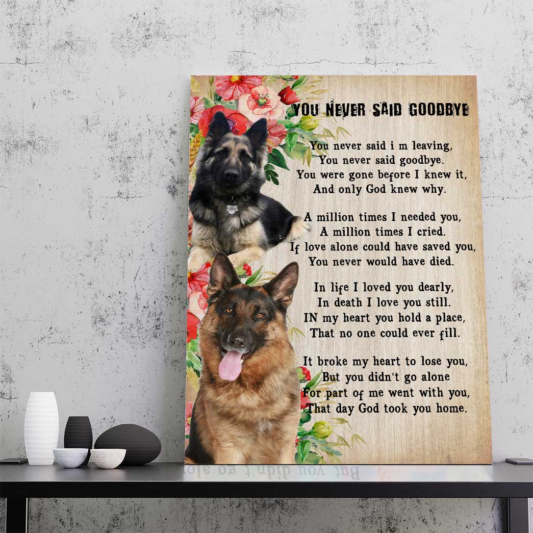 Gearhuman 3D You Never Say Goodbye German Shepherd Canvas GK02028 Canvas