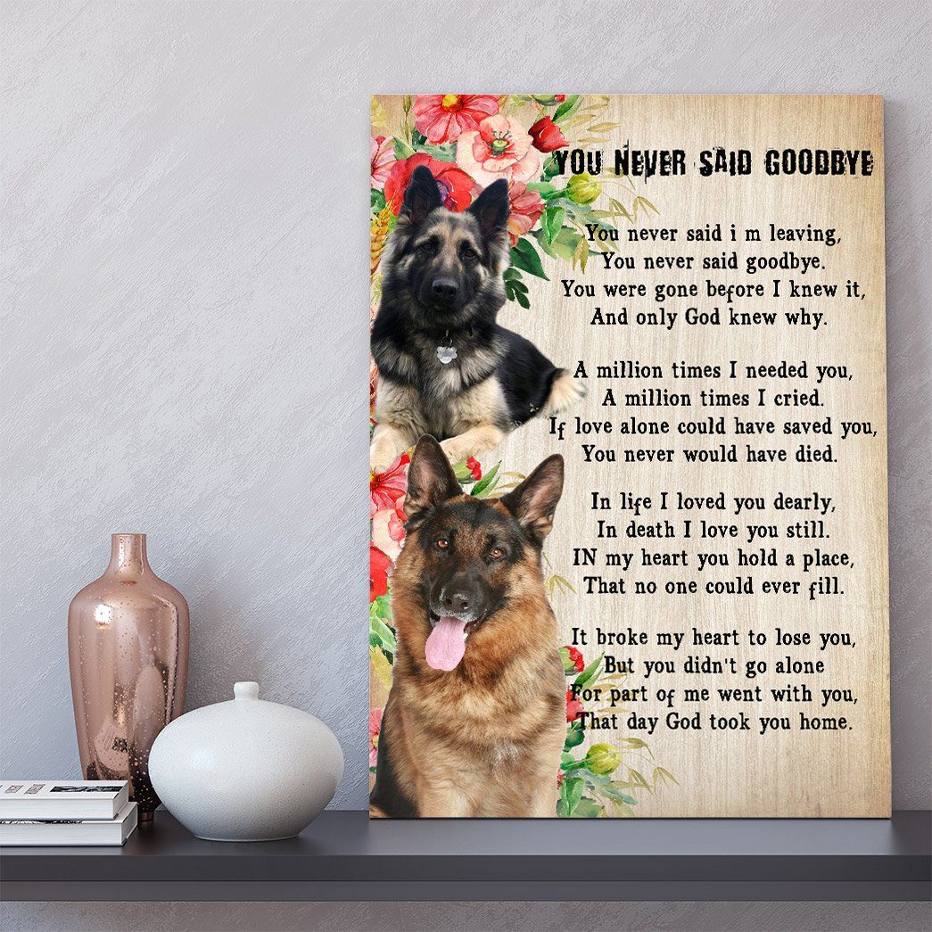 Gearhuman 3D You Never Say Goodbye German Shepherd Canvas GK02028 Canvas
