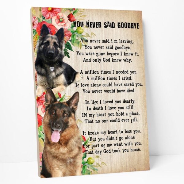 Gearhuman 3D You Never Say Goodbye German Shepherd Canvas GK02028 Canvas